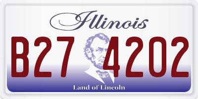 IL license plate B274202