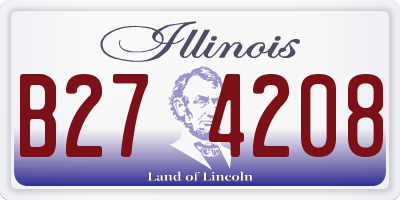 IL license plate B274208