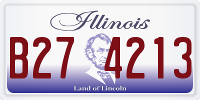 IL license plate B274213