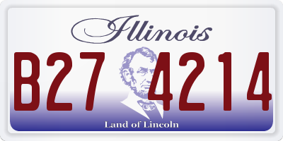 IL license plate B274214