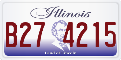 IL license plate B274215