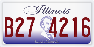 IL license plate B274216