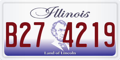 IL license plate B274219