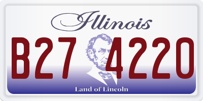 IL license plate B274220