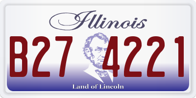 IL license plate B274221
