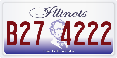 IL license plate B274222