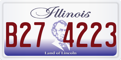 IL license plate B274223