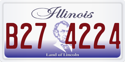 IL license plate B274224