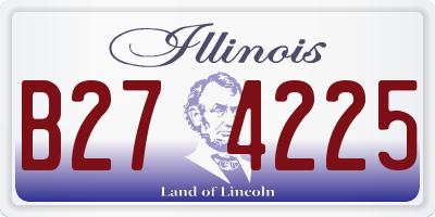 IL license plate B274225