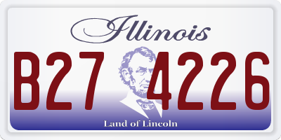 IL license plate B274226