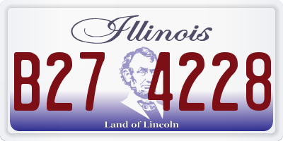 IL license plate B274228