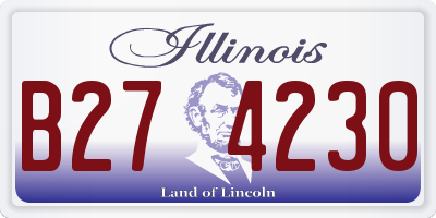 IL license plate B274230