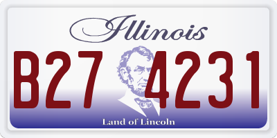 IL license plate B274231