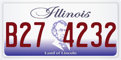IL license plate B274232