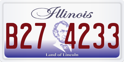 IL license plate B274233