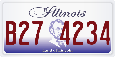 IL license plate B274234