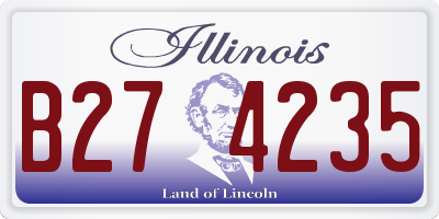 IL license plate B274235