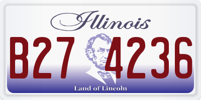 IL license plate B274236
