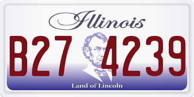IL license plate B274239