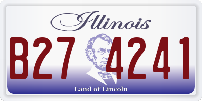 IL license plate B274241