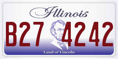 IL license plate B274242