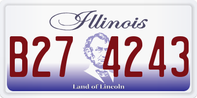 IL license plate B274243