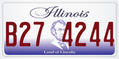 IL license plate B274244