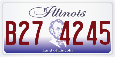 IL license plate B274245