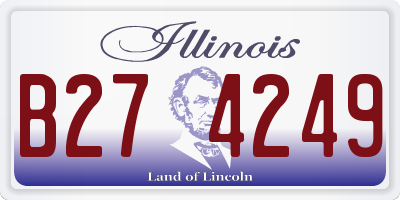 IL license plate B274249