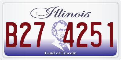 IL license plate B274251