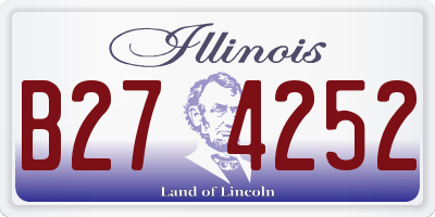 IL license plate B274252