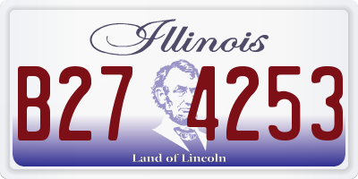 IL license plate B274253