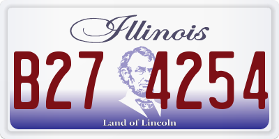 IL license plate B274254