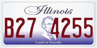 IL license plate B274255