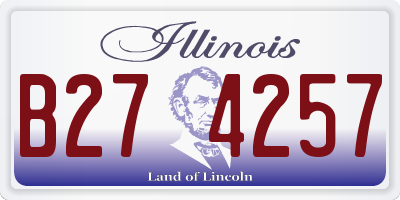 IL license plate B274257