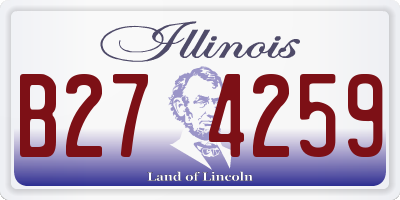 IL license plate B274259