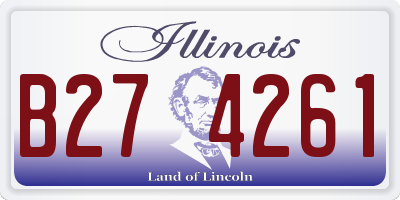 IL license plate B274261