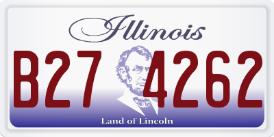 IL license plate B274262