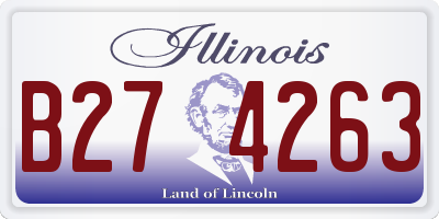 IL license plate B274263