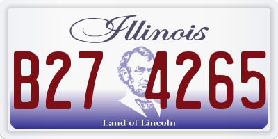 IL license plate B274265
