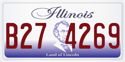 IL license plate B274269
