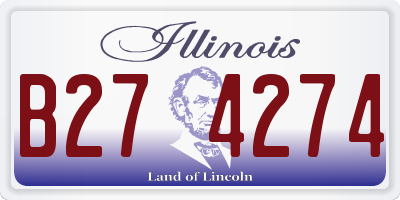 IL license plate B274274