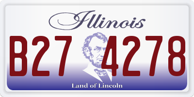 IL license plate B274278
