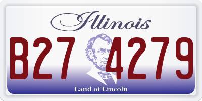 IL license plate B274279