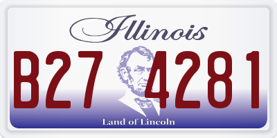 IL license plate B274281