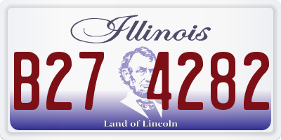 IL license plate B274282