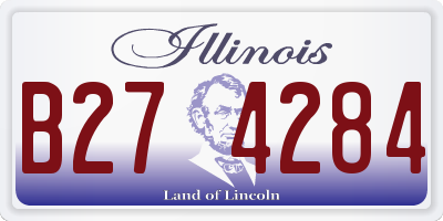 IL license plate B274284