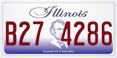 IL license plate B274286
