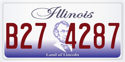 IL license plate B274287