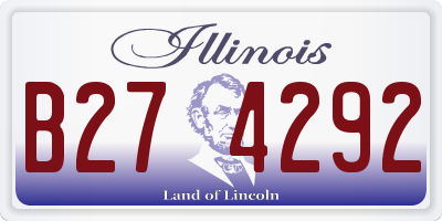 IL license plate B274292